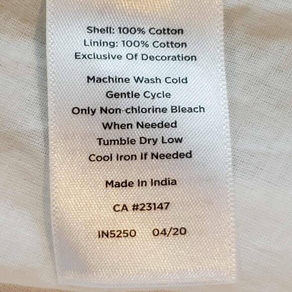 Talbots Dress Cotton Gauze Embroidered Square Neck Belted Women’s Size 10 White - Picture 8 of 9